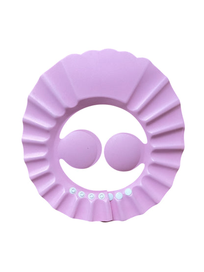 Rózsaszín állítható műanyag samponos fejmosó sapka, fodrászati eszköz gombokkal