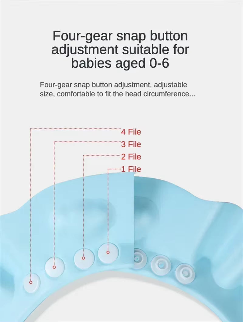 Babaknak tervezett kék, négyállású patent gombos méretállítású fejpánt 0-6 hónapos korig