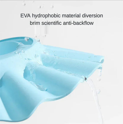 Kék EVA vízlepergető anyagból készült tudományos szélvédő, vízfolyással és visszafolyás elleni dizájnnal